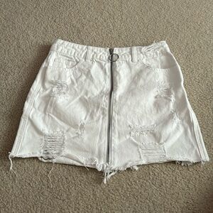 Forever 21 white denim skirt.